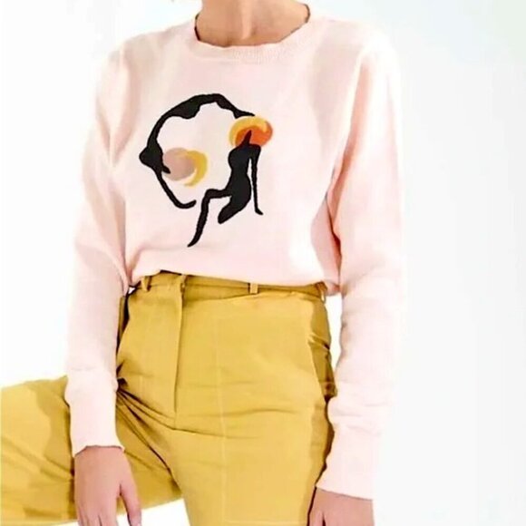 OhSevenDays x Free People Hannah Sweater Pink Rose FP Mental Health Awareness - Picture 1 of 7